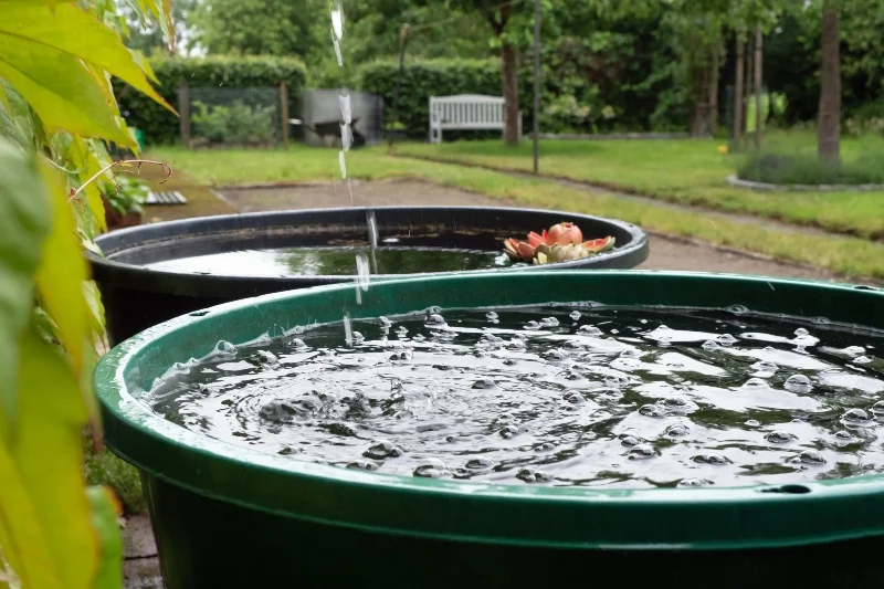 Regentonne im Garten